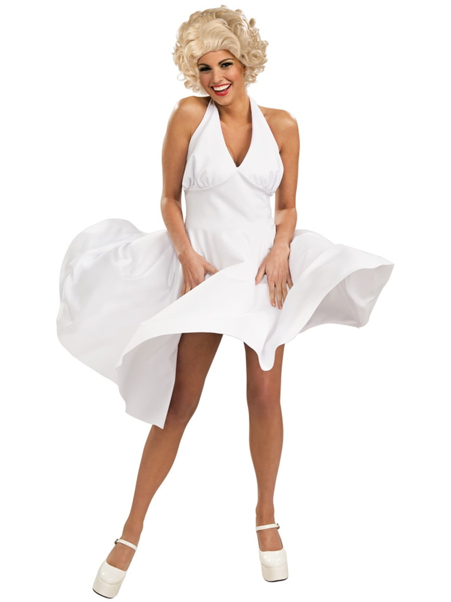 Rubies Costume Co Adult Marilyn Monroe White Hollywood Starlet Dress ...