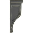 thumbnail image 3 of Ekena Millwork 7 1/2"W x 8"D x 17"H Traditional Recessed Wood Vintage Decor Corbel, Black, 3 of 6