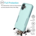 thumbnail image 4 of iPhone 17 Case , 2 in 1 Phone Case for iPhone 17 6.3 inch ,Takfox Shockproof Protection Heavy Duty Armor Hard Plastic & Rubber Rugged Full Body Bumper Cover- Mintgreen, 4 of 8