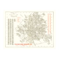 Charlotte Art, 1930 Vintage Map of Charlotte North Carolina, NC History Wall Decor Gift, Old Charlotte Map - 36" x 24" Unframed Print