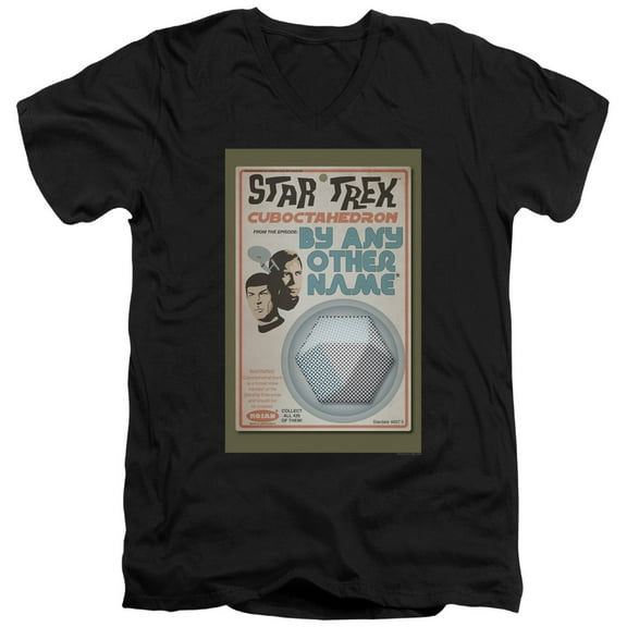 Star Trek Tos Episode 51 Adult V-Neck 30/1 T-Shirt Black