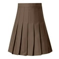 thumbnail image 4 of Women's High Waisted Pleated Midi Skirt – Solid Color Mid-Length Flowy A-Line Swing Skirt with Pockets, Fall 2025 Casual Flared Design, 4 of 4