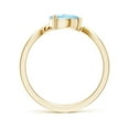 thumbnail image 2 of ANGARA Natural Pear Aquamarine Wave Shank Solitaire Engagement Ring in 14K Yellow Gold for Women (Size-7x5mm) | March Birthstone, Anniversary, Jewelry Gift for Women | Natural Aquamarine Ring, 2 of 10