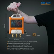 Elitech Intelligent HVAC Digital Manifold Gauge Three Port with Vaccum Sensor Thermometer Clamps Hoses