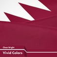 thumbnail image 4 of G128 3 Pack: Qatar Qatari Flag | 3x5 Ft | LiteWeave Pro Series Printed 150D Polyester | Country Flag, Indoor/Outdoor, Vibrant Colors, Brass Grommets, Thicker and More Durable Than 100D 75D Polyester, 4 of 6