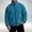 Blue, variant on Men's Full Zip Fleece Jacket Lightweight Warm Fuzzy Stand Collar Casual Outerwear with Pockets Army Green S