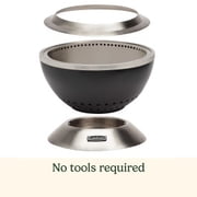 Cuisinart 24” Cleanburn Smokeless Fire Pit with Removable Base for Ash, Portable Wood Burning Outdoor Fireplace, Stainless Steel Smoke Free Outdoor Heater, Enhanced Airflow and Easy Cleanup