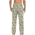thumbnail image 2 of FREEAMG Strawberry Pattern Pajama Pants for Men, Men's Separate Bottoms, Comfortable Sleep Lounge Pj Pants, 2 of 7