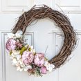 thumbnail image 2 of Round Natural Rattan Ring Christmas Garland Hanging Ornament DIY Floral Wreath Wedding Decoration Home Decor 10/12/15/20/25/30cm, 2 of 5