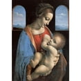 thumbnail image 3 of Leonardo, da Vinci 11x14 Black Modern Framed Museum Art Print Titled - Madonna and Child (Madonna Litta), 3 of 5