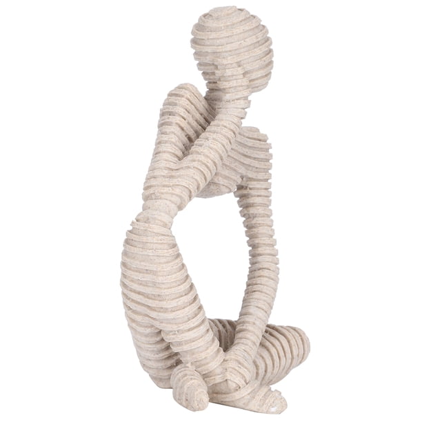 Escultura De Pensador De Resina, Diseño Hueco De Escultura De Pensador Para Decoración De Oficinas Para Decoración De Hogares