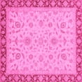 thumbnail image 1 of Ahgly Company Indoor Square Oriental Pink Traditional Area Rugs, 3' Square, 1 of 4
