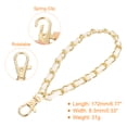 thumbnail image 2 of Uxcell Chain Strap Wristlet, 7" Hand Wrist Lanyard Leather Wristlet Strap for DIY, Gold, White, 2 of 7