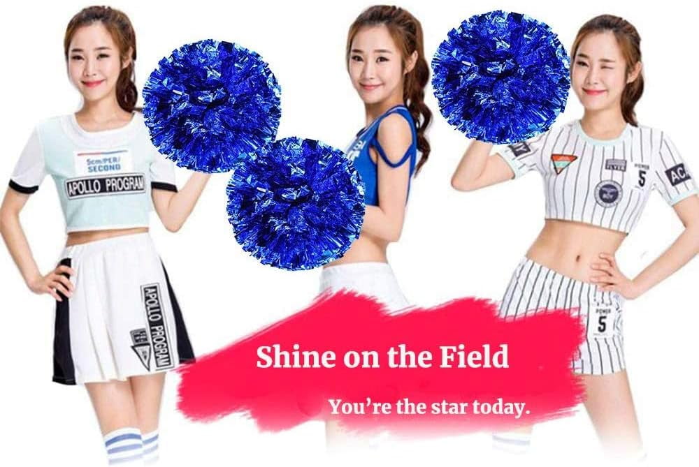LINLIN Cheerleading Pom Poms Sports Dance Cheer Plastic Pom Pom for Sports Team Spirit Cheering Sports Cheerleading Pom Poms Dancing Party Fancy Dress Cheer Poms for Ball Dance Fancy