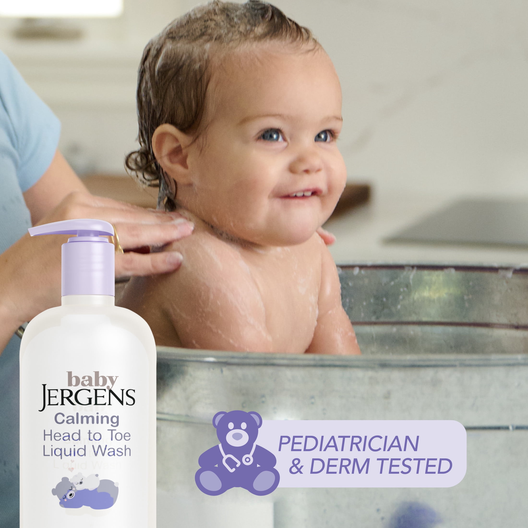 (2 pack) Baby Jergens Calming Head to Toe Liquid Baby Wash, Body Wash and Shampoo, Tear Free, 20 fl oz