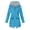 Blue, variant on LOVZFMLL Women's Rain Jacket Waterproof Hooded Long Windbreaker Stripe Long Sleeve Rain Coat for Fall & Winter Outdoor Activities Travel Wear