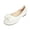 07#White, variant on Women Corduroy Bow Ballet Flats Round Toe Slip On Soft Flexible Non Slip Casual Daily Walking Shoes