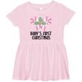 thumbnail image 3 of Inktastic Baby Girl First Christmas Candy Cane Girls Baby Dress, 3 of 5