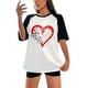 thumbnail image 1 of Gibobby Casual Playera de Manga Corta para Mujer Camiseta manga corta raglán suelta con cuello redondo y manga raglán para mujer 2024(Negro,CH), 1 of 4