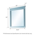 thumbnail image 2 of ANGELES HOME 33" x 32" Wall-Mounted Vanity Mirror, Solid Wooden Framed Makeup Mirror, Bathroom Wall Mirror for Bedroom Living Room Entryway, Classic Blue, 2 of 10