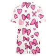 thumbnail image 4 of Pajamas for Women Set Short Sleeve Button Down Shirts and Shorts Valentine‘s Day Print 2 Piece Lounge Sets Cozy Womens Pj Set, 4 of 5