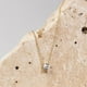 thumbnail image 3 of Collar para mujer chapado en oro de 18 quilates: delicado collar solitario con circonita cúbica de 1,5 quilates y colgante de cristal., 3 of 5