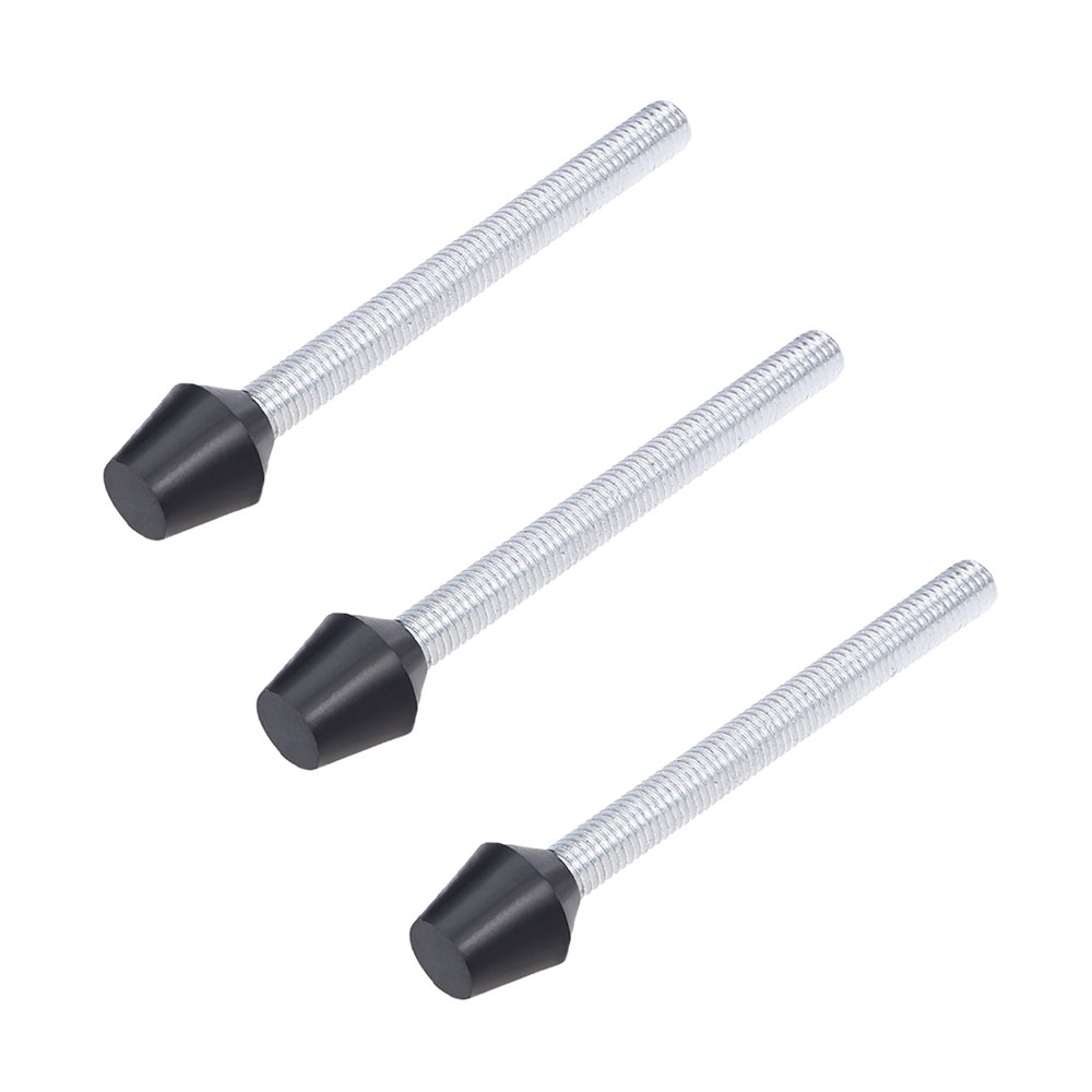 Toggle Clamp Foot Rubber Tip Carbon Steel M10x120mm 3pcs