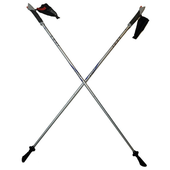 LEKI Nordic Walking Amero Carbon Series Walking Poles Silver 115cm