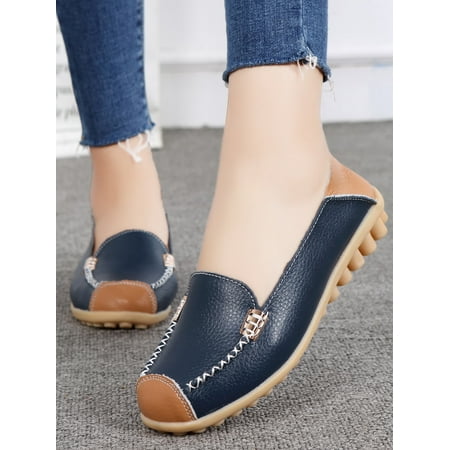 

Two Tone Flat Loafers Women‘s Footwear