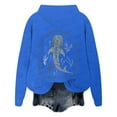thumbnail image 3 of XIAONU Women'S Hoodies Trendy Blue Whale Print Sweet Hoodie Ladies Long Sleevs Classic Pullover Hoodie Sweatshirts, 3 of 5