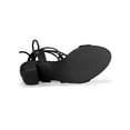 thumbnail image 5 of BLISSFUL STEP Women's Shoes Faux Suede Lace Up Block Heel Slingback Open Toe Sandals Black 8, 5 of 8