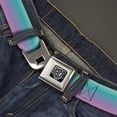 thumbnail image 2 of Buckle-Down Belt, Seatbelt Buckle Belt, Ombre Blue Green Purple, 30 to 44 Inches, 2 of 9