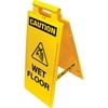 Cortina Lamba Safety Floor Sign Folding Caution Wet Floor 2'X4' Yellow 03-600-34