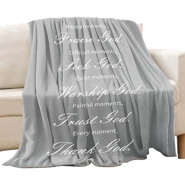 LHSHID Religious Gifts for Women Catholic Bible Verse Blanket Flannel Soft and Comfortable Anti static Bed Sofa Blanket 40x50in