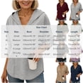 thumbnail image 4 of Sheghy Cute Hoodies 100% Cotton Women Casual Fashion Long-sleeved Solid Color Hooded V-Neck Top Black S, 4 of 8