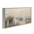 thumbnail image 4 of Stupell Industries White Moon Over Ocean Landscape Painting Gray Framed Art Print Wall Art, 30 x 13, 4 of 10