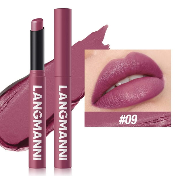 Pisexur Belleza Maquillaje Lápiz labial mate antiadherente, lápiz labial aterciopelado, lápiz labial mate de larga duración.para mujeres y hombres