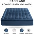 thumbnail image 2 of Mattress Pad Pillow Top Mattress Cover Quilted Fitted Cooling Mattress Protector King - Dark Blue, 2 of 5