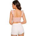 thumbnail image 2 of Bralette liso con volantes y nudo frontal sin espalda para mujer Rosa/Rebel Fun. M Rosa/Rebel Fun. M Xishao ropa, 2 of 2