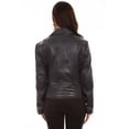 thumbnail image 2 of Scully L1048-310-S Ladies Soft Touch Leather Motorcycle Jacket, Navy - Small, 2 of 2