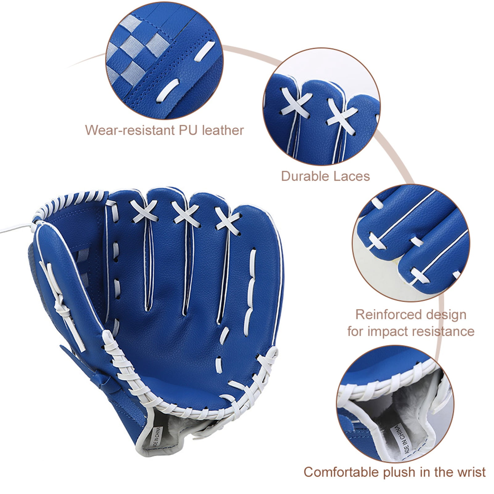 Gloves 10.5/11.5/12.5 Inch Outdoor Sport Baseball Glove For Kids Youth Adults Left Hand Baseball Practice Glove
