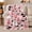 Pink Ghost Pumpkins, variant on Cute Pink Pumpkin Black Cat decorative motif autumn celebration Pattern, Warm Flannel Blanket for Kitchen and Dining Room, Playful Pet Portrait Pattern, Cat Lovers autumn celebration Gift