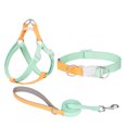 thumbnail image 3 of Arnés para perros, correa y collar, sin tirones, ajustable, de nailon, para perros pequeños y grandes, correa de plomo para caminar con bulldog francés, 3 of 5