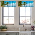 thumbnail image 3 of LALILO Kitchen Curtain Valance Beautiful Sunny Beach Rod Pocket Window Curtain 52"x 18" Set of 2, 3 of 5