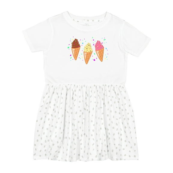 Inktastic Ice Cream Trio with Sprinkles Girls Toddler Dress
