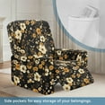 thumbnail image 4 of Renewold Yellow Floral Bee Print Stretch Recliner Cover Universal 4 Pieces Recliner Sofa Cover Stay in Place Furniture Protector Home Decor for Pets, Dogs, Cats, Kids, 4 of 8