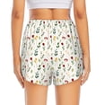 thumbnail image 2 of Lsque Mini Wildflower Watercolor Printed Women's Running Shorts with Liner Pockets,Elastic Quick Dry Workout Athletic Gym Yoga Shorts,Womens High Waist Shorts-, 2 of 9