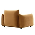 thumbnail image 4 of Modway Copious Performance Velvet Armchair in Cognac, 4 of 7