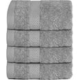 thumbnail image 5 of Infinitee Xclusives 4 Pack Premium Light Grey WashCloth and Face Towels, 13x13 100% Cotton, 5 of 12