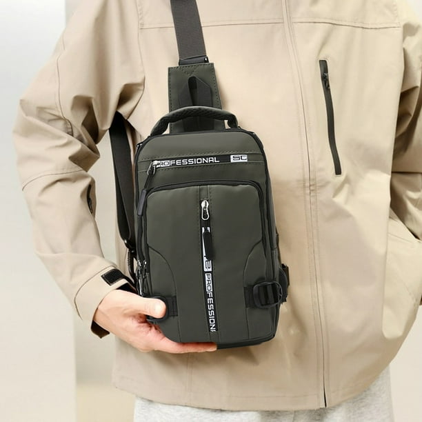 Bolso Bandolera Bordado, Mochila Resistente Al Agua, Mochila De Gran Capacidad, Puerto De Datos Para Teléfono, Bolso Para Portátil, Confección En Poliéster Duradero.